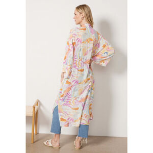 Z SUPPLY NWT Evereve Palm Multicolor Kimono Wrap // M